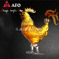 Decanter in vetro a forma di gallo creativo da 750 ml